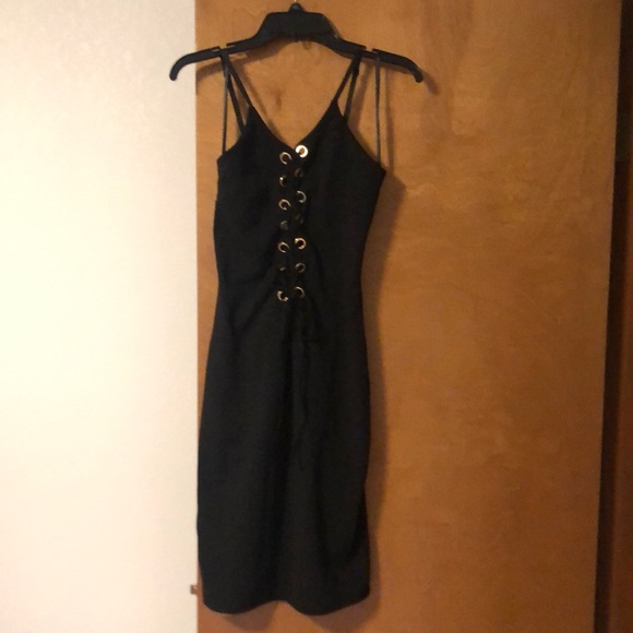 Lace Up Bodycon Dress - Picture 1 of 5